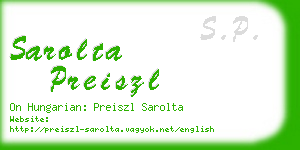 sarolta preiszl business card